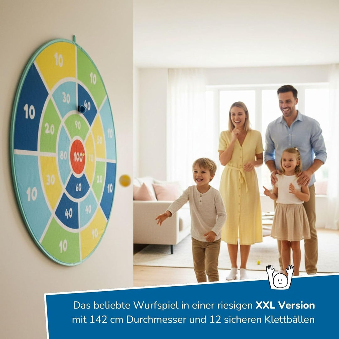 alldoro XXL Dart-Scheibe & Dosenwerfen Set XXL Dart & Dosenwerfen, Set XXL Dart & Dosenwerfen