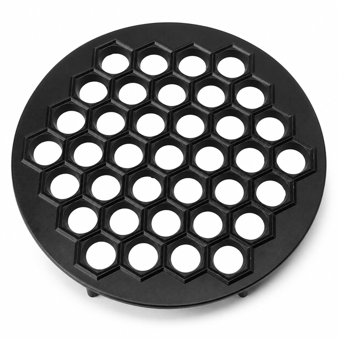 Pelmeni Form, Russischer Ravioli Maker aus massiver Aluminiumlegierung mit 37 Löchern, Teigtaschenfo