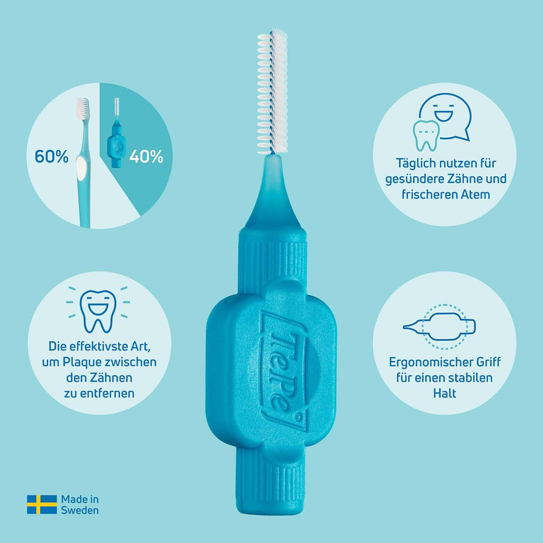 TePe Interdentalbürste, Original, Gelb, 0,7 mm/ISO 4, 20 Stk., Plaque-Entfernung, effiziente Reinigu