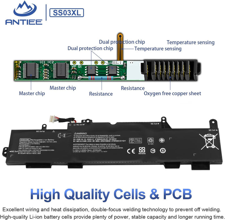 ANTIEE SS03XL 933321-855 Akku für Hp EliteBook 730 735 740 745 830 840 846 G5,EliteBook 735 745 830