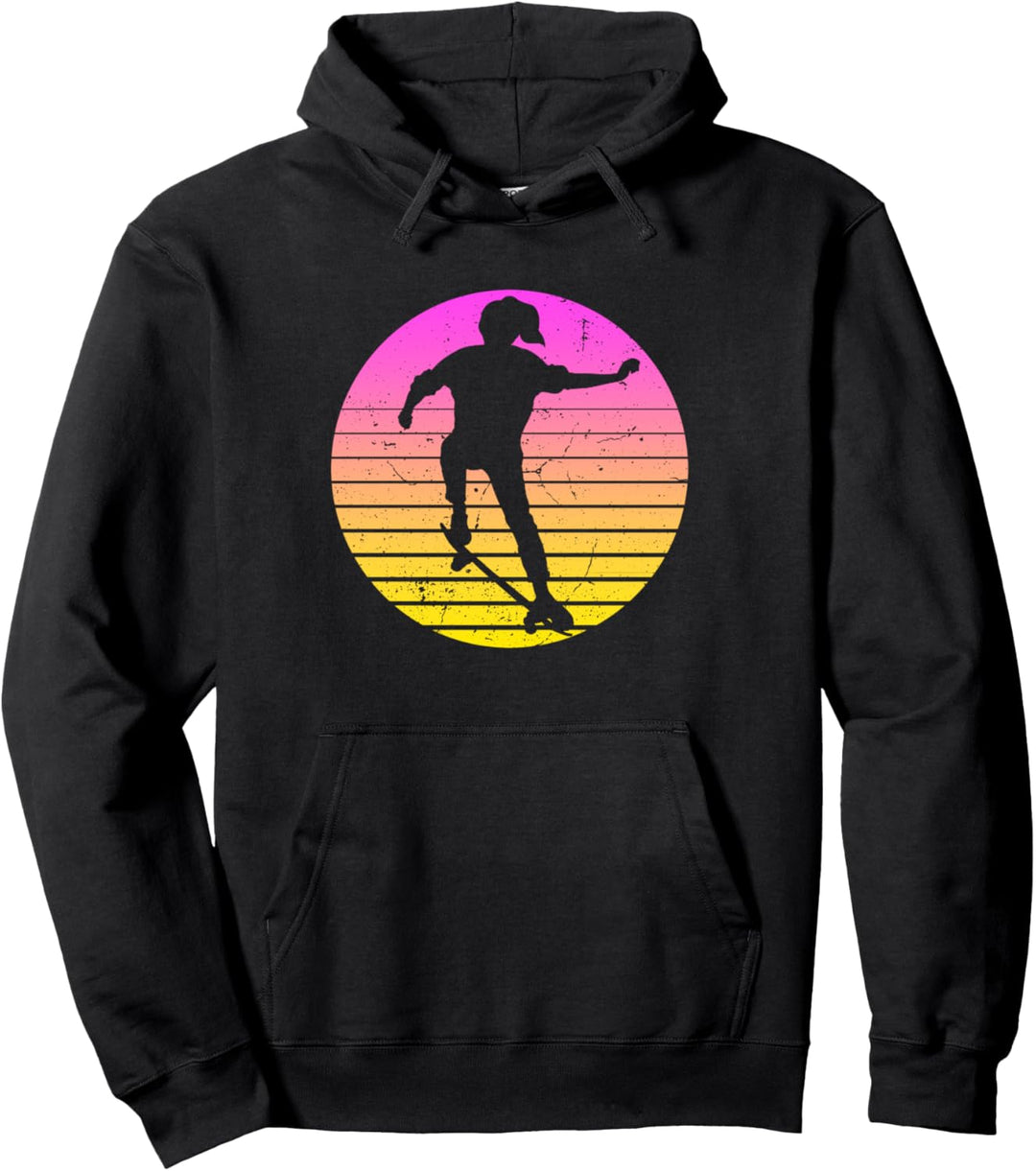 Skatergirl Mädchen Skateboarding Skateboard Skateboarder Pullover Hoodie