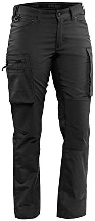 Damen Service Bundhose Stretch Armygrün/Schwarz C30 Schwarz 34, Schwarz 34