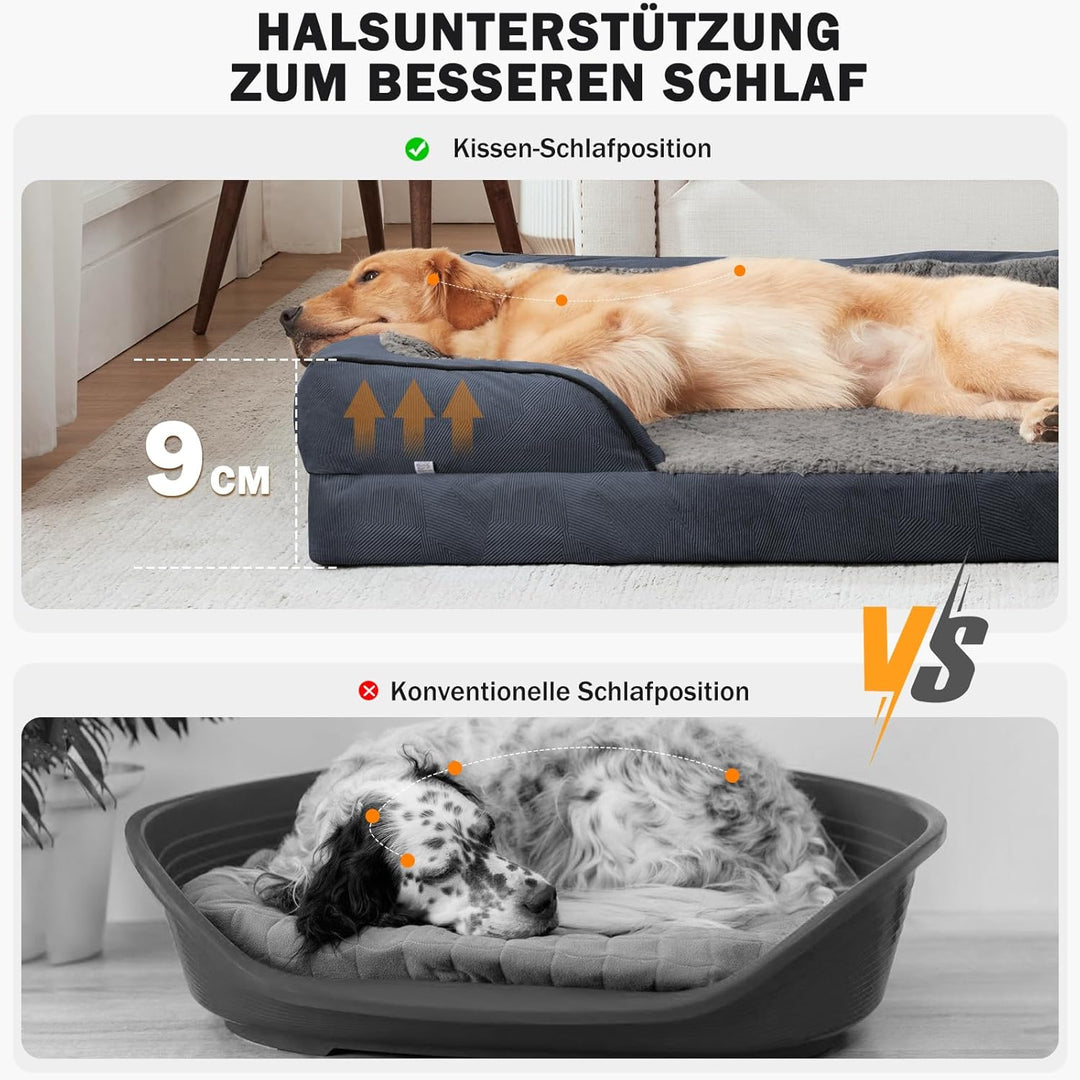JOEJOY Orthopädisches Hundebett Mittelgrosse Hunde, Memory Foam Hundesofa, Abnehmbarem Waschbares Hu