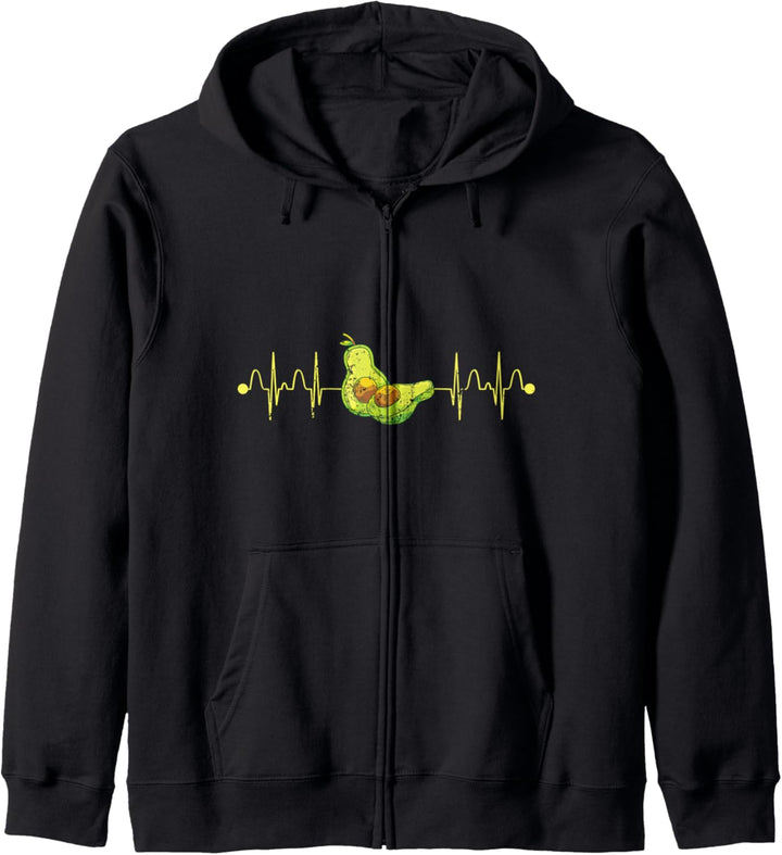 Veganer Vegetarier Ketogen Lifestyle Herzschlag Avocado Kapuzenjacke