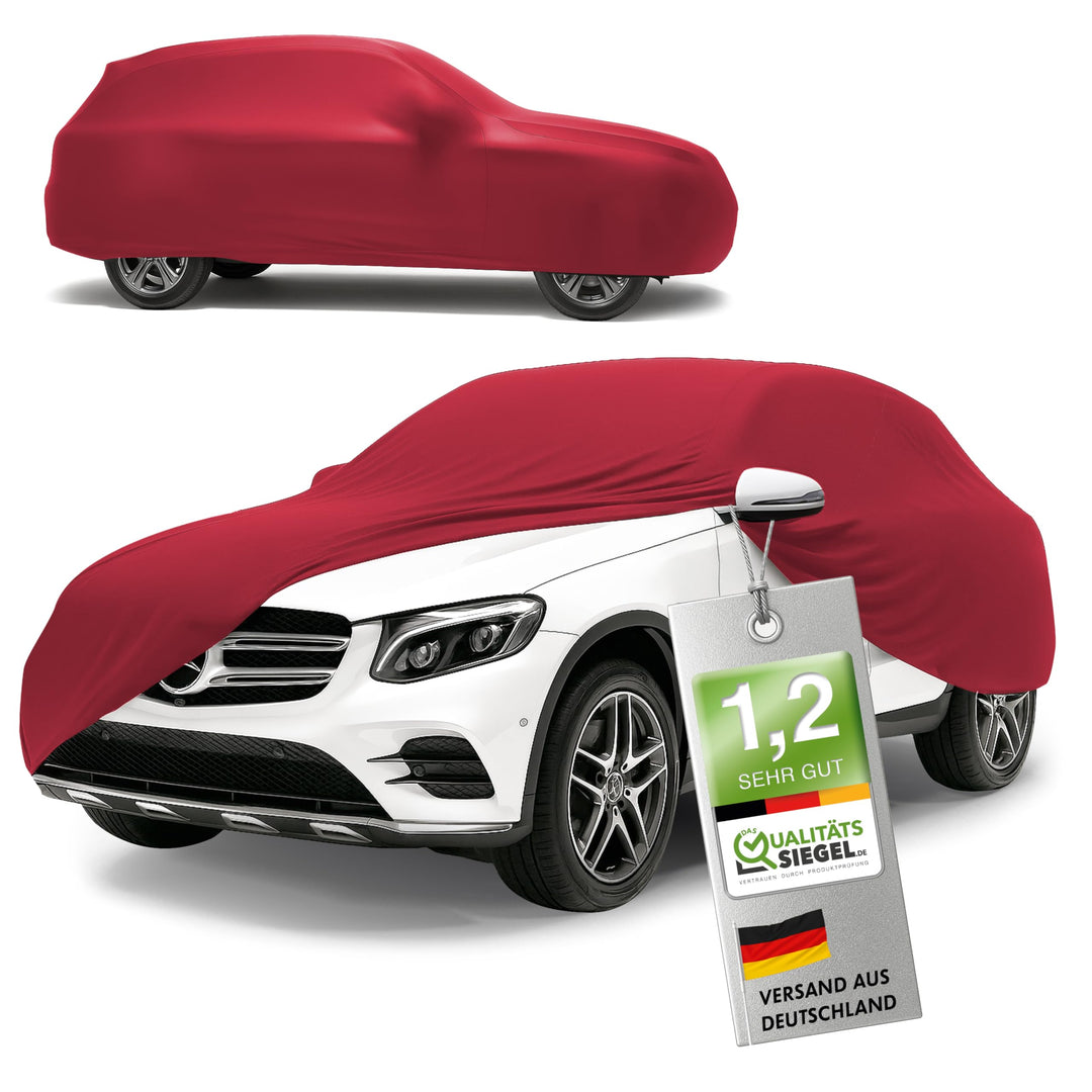 WALSER Premium Abdeckung Auto Indoor Stretch Plus Qualitätssieger Sehr Gut* Autoabdeckung Winter Aut