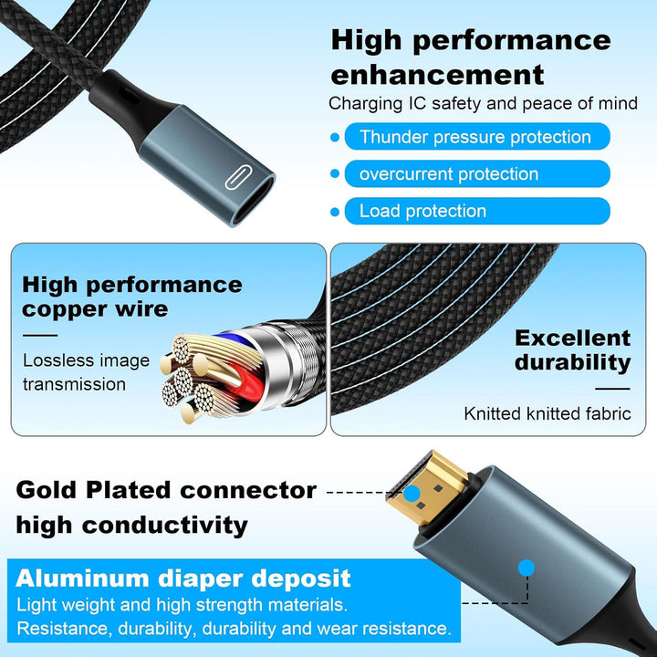 Lightnning HDMI-Kabel 2m für iPhone 14/13/12/11/XS/XR/8, 1080P Full HD Digital AV Adapter, kompatibe