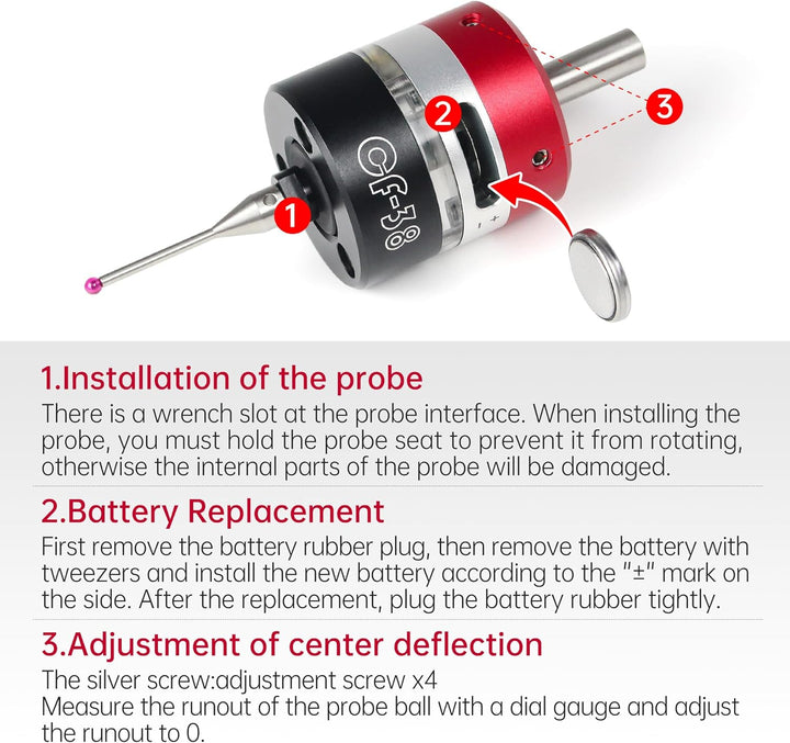 RATTMMOTOR UPDATE CF-38 3D Kantentaster,Genauere Genauigkeit,3D-Kantensucher,3D-Kantentaster Positio