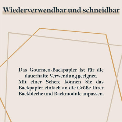 GOURMEO Dauerbackfolie (7er Set) – Teflon Antihaft Beschichtung – Dauerbackmatte, Backpapier, wieder