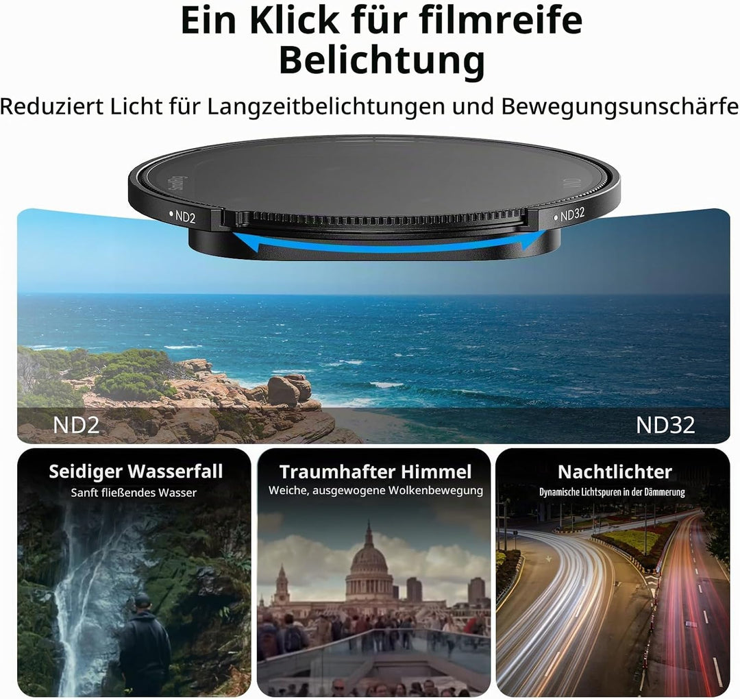 SMALLRIG Clip-On 46mm ND2-ND32 Filter for iPhone 18 Pro Max/ 18 Pro - 6877