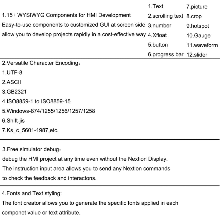 Aihasd English Nextion 4.3'' HMI TFT Touch Panel LCD Display Module Resistive Touch Screen Panel for