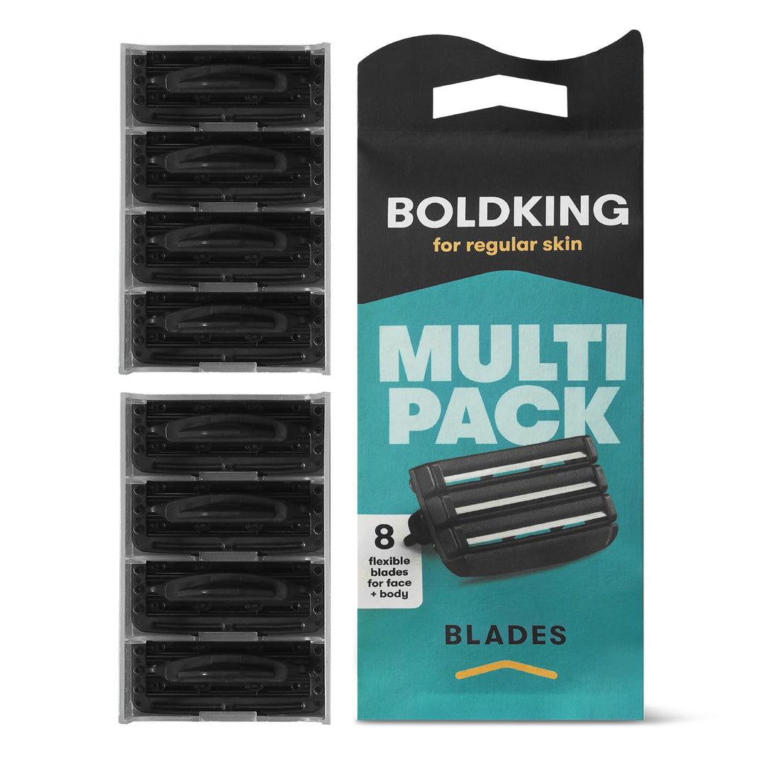 Boldking Rasierklingen 8 Stück Regular - Multipack flexible Rasierklinge für Nassrasierer - Rasierkl