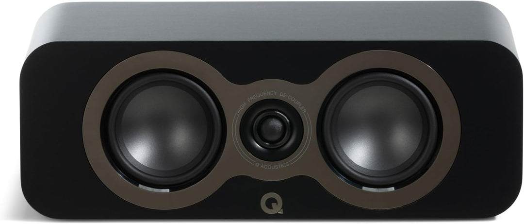 Q ACOUSTICS 3090c Center-Lautsprecher, Satin-Schwarz, 2-Wege-Reflex-Gehäusetyp, 2 x 4 Mittel-/Bass-T