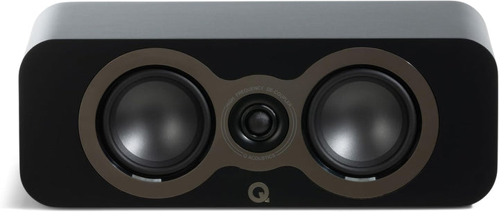 Q ACOUSTICS 3090c Center-Lautsprecher, Satin-Schwarz, 2-Wege-Reflex-Gehäusetyp, 2 x 4 Mittel-/Bass-T