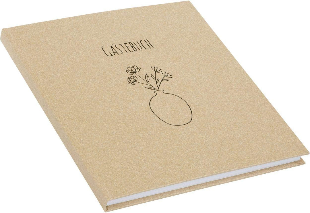 goldbuch Gästebuch Blumen für Dich, Fotogästebuch mit 176 weisse Seiten und Lesezeichen, Einband aus