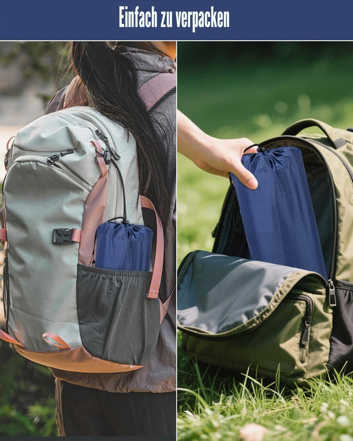 Isomatte Selbstaufblasend, 10cm Dicke Luftmatratze Camping mit Fusspressepumpe und Kissen, Anti-Rips