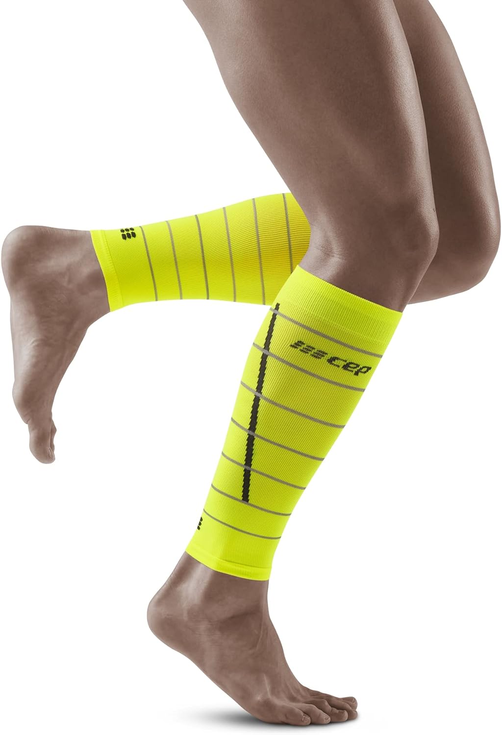 CEP – NIGHTTECH Calf Sleeves Redesign für Herren | Bunt reflektierende Beinstulpen REFLECTIVE - Neon