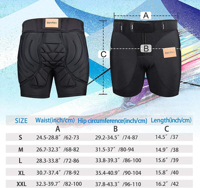 BenKen Skiing Protective Padded Shorts Hosen Frauen Männer 3D-Schutz Hip Butt Guard Pad Atmungsaktiv