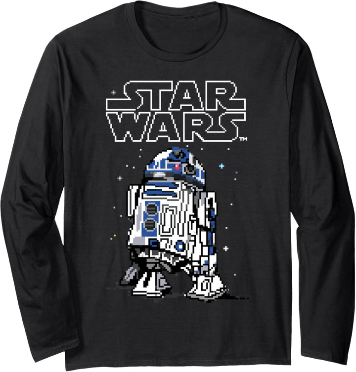 Star Wars R2D2 Pixelated Langarmshirt