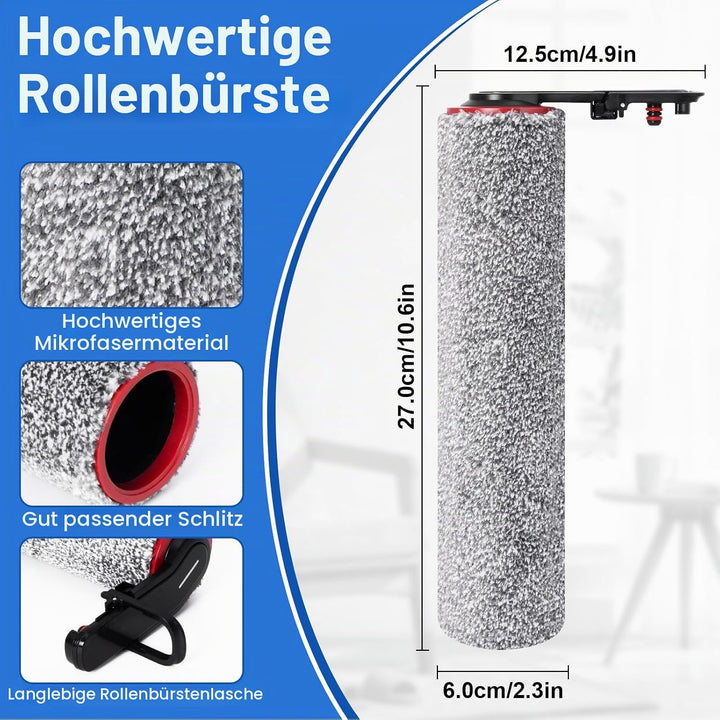 Ersatzbürstenrolle und HEPA-Filter Zubehör für Dreame H15 Pro Heat Nass- und Trockensauger, 2 Bürste