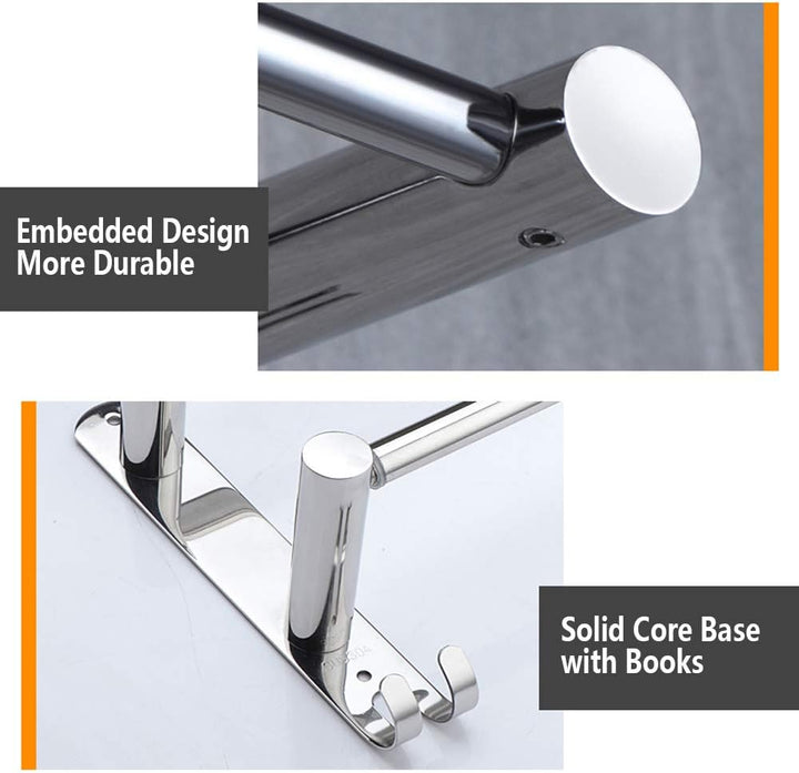 Handtuchhalter Chrom HONPHIER® Handtuchstangen Edelstahl mit Haken Einziehbar 49-90CM Handtuchstange