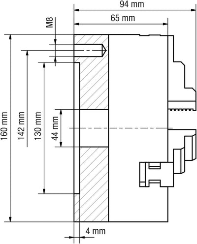 WABECO 3 Backenfutter Ø 160 Dreibackenfutter Drehbankfutter