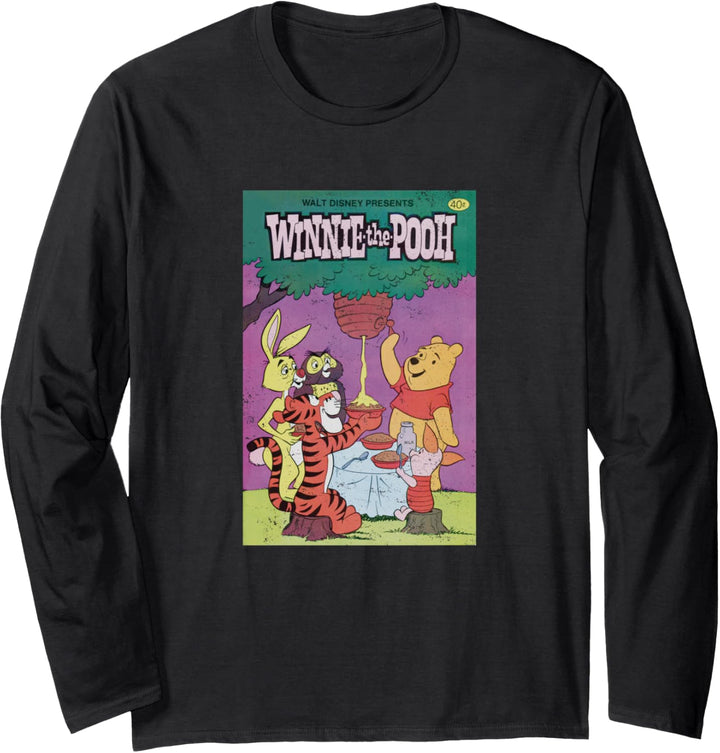 Disney Winnie The Pooh and Friends Retro Poster Langarmshirt