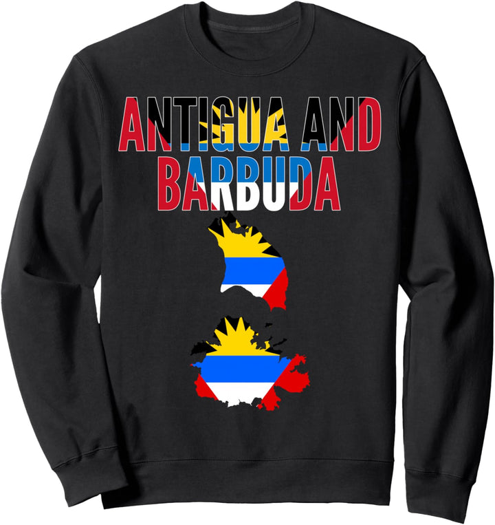 Antiguan - Antigua und Barbuda Landkarte Flagge Sweatshirt