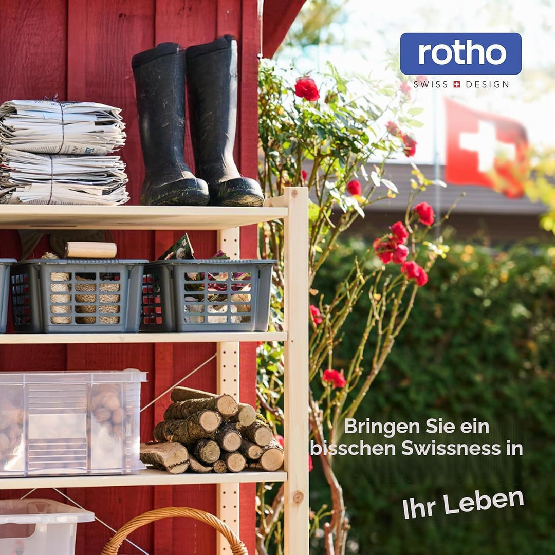 Rotho ALBULA3er-Set Mülltrennungssystem 2x25l und 1x55l mit Dekel für die Küche