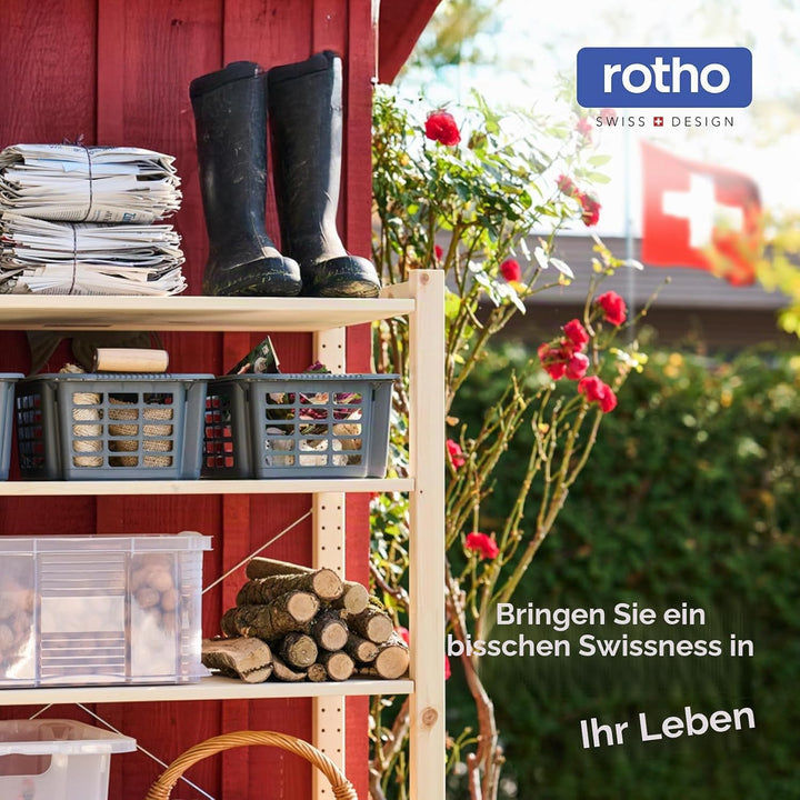 Rotho ALBULA3er-Set Mülltrennungssystem 2x25l und 1x55l mit Dekel für die Küche
