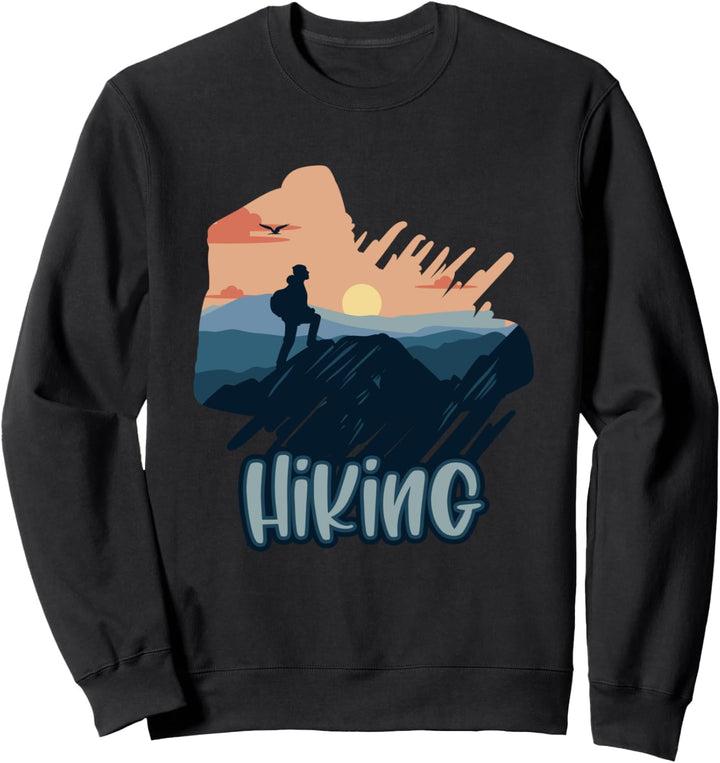Nature Hiking Trekking Bergwandern Hiking Wanderer Wandern Sweatshirt