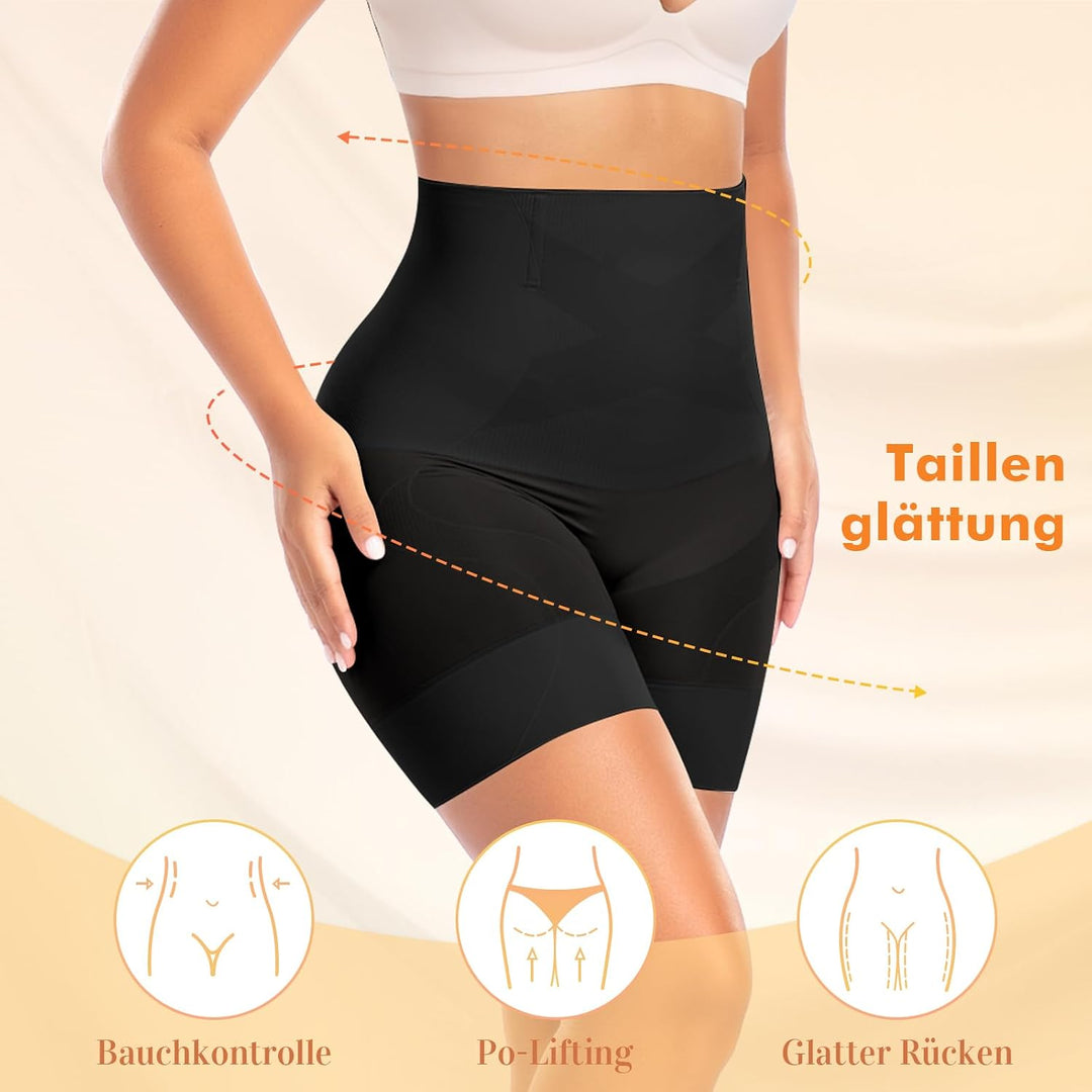 Bauchweg Unterhose Damen Shapewear Miederhose Hohe Taille Unterwäsche Figurenformend Bauchkontrolle