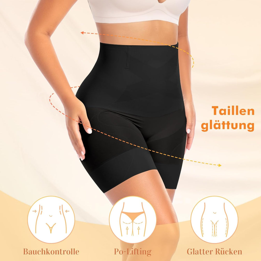 Bauchweg Unterhose Damen Shapewear Miederhose Hohe Taille Unterwäsche Figurenformend Bauchkontrolle