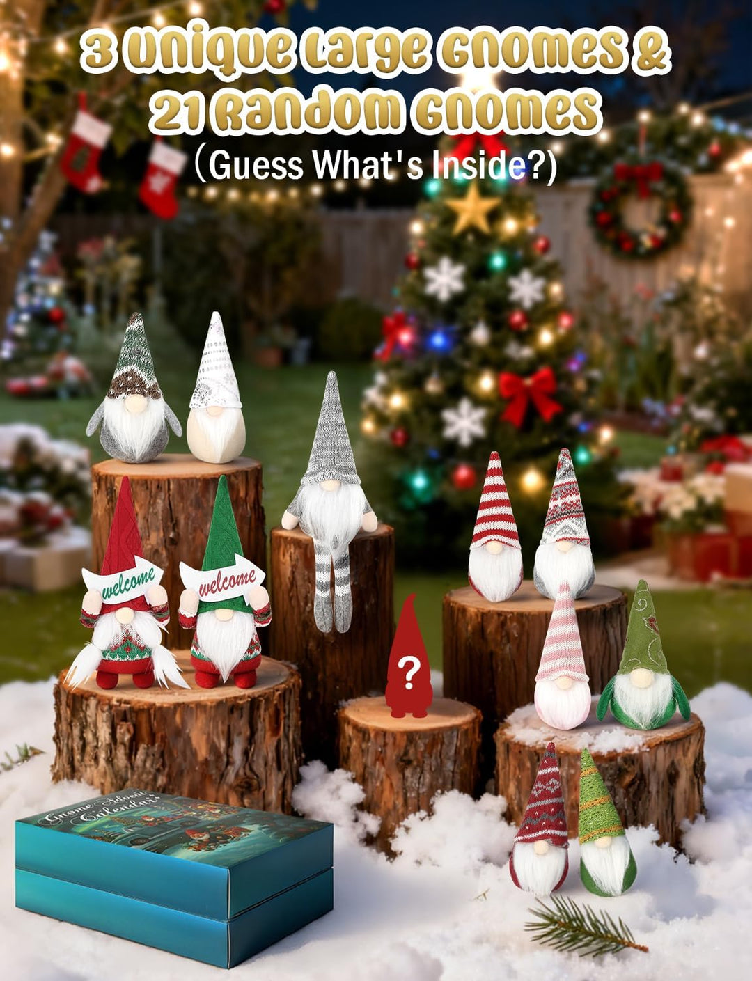 Wichtel Adventskalender 2025, Neu 24 Tage Weihnachten Countdown Kalender mit 24 Wichtels, Überraschu