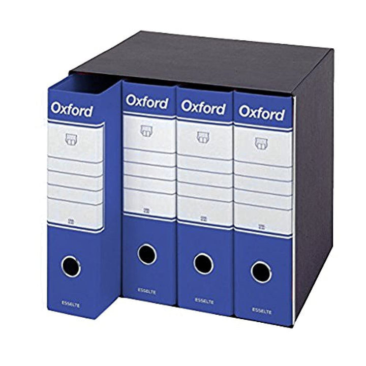 Esselte Gruppe von 6 Ordner OXFORD mit Hebelmechanik und mit Handy Gruppo da 4 blau, Gruppo da 4 bla