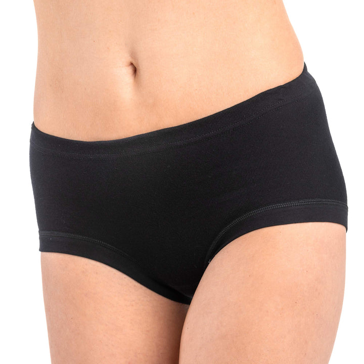 HERMKO 3er Pack Damen Taillenslip aus 100% Bio-Baumwolle mit Tunnelzug und elastischem Beinabschluss