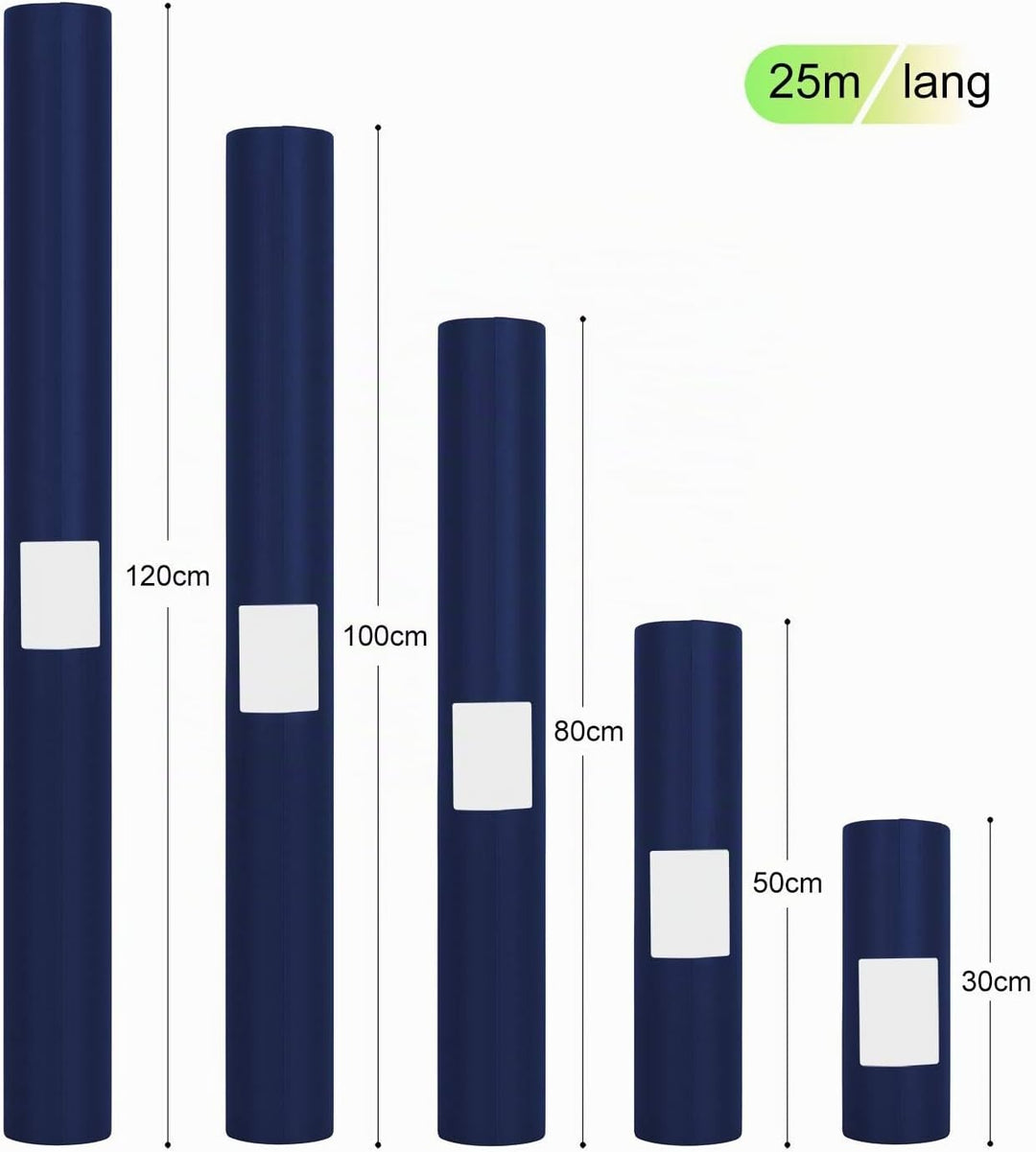 Tischdeckenrolle, 1.18 × 25M, Dunkelblau, Einweg Vlies Stoffähnlich Tischdecke Rolle, Meterware Tisc