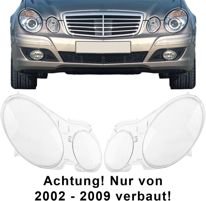 LST Scheinwerferglas Streuscheibe Frontlicht Abdeckung rechts Halogen Xenon kompatibel mit Mercedes-