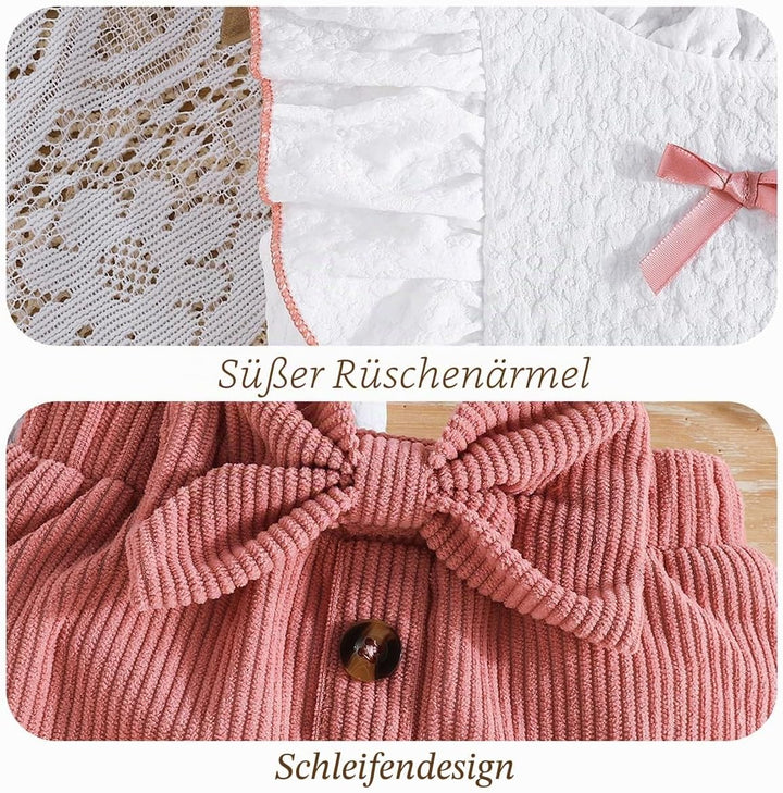 Kleinkind Baby Mädchen Outfits Rüschen Ärmellose Hemden Tops + Elegant Schleife Mini Rock 2 Stück Fr