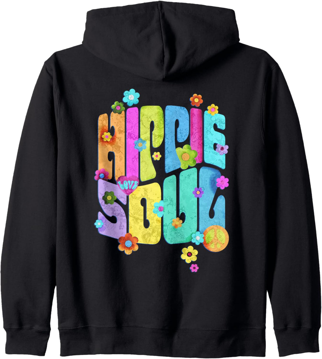 60s 70s Retro Flower Power - Love Hippie Soul 1 - Fan Fun Kapuzenjacke