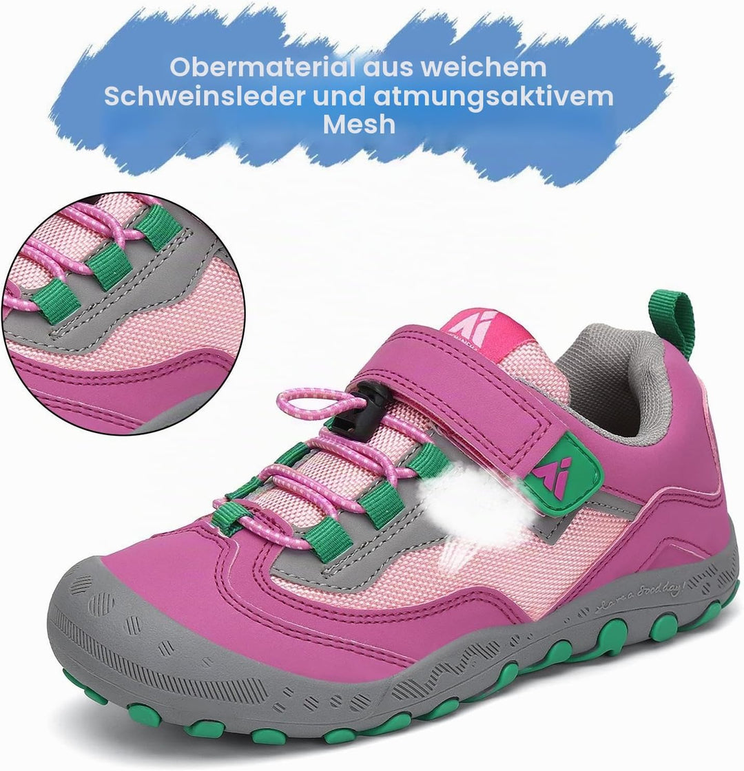 Mishansha Jungen Mädchen Wanderschuhe rutschfest Walkingschuhe Weich Flexibel Stabil Fitnessschuhe F