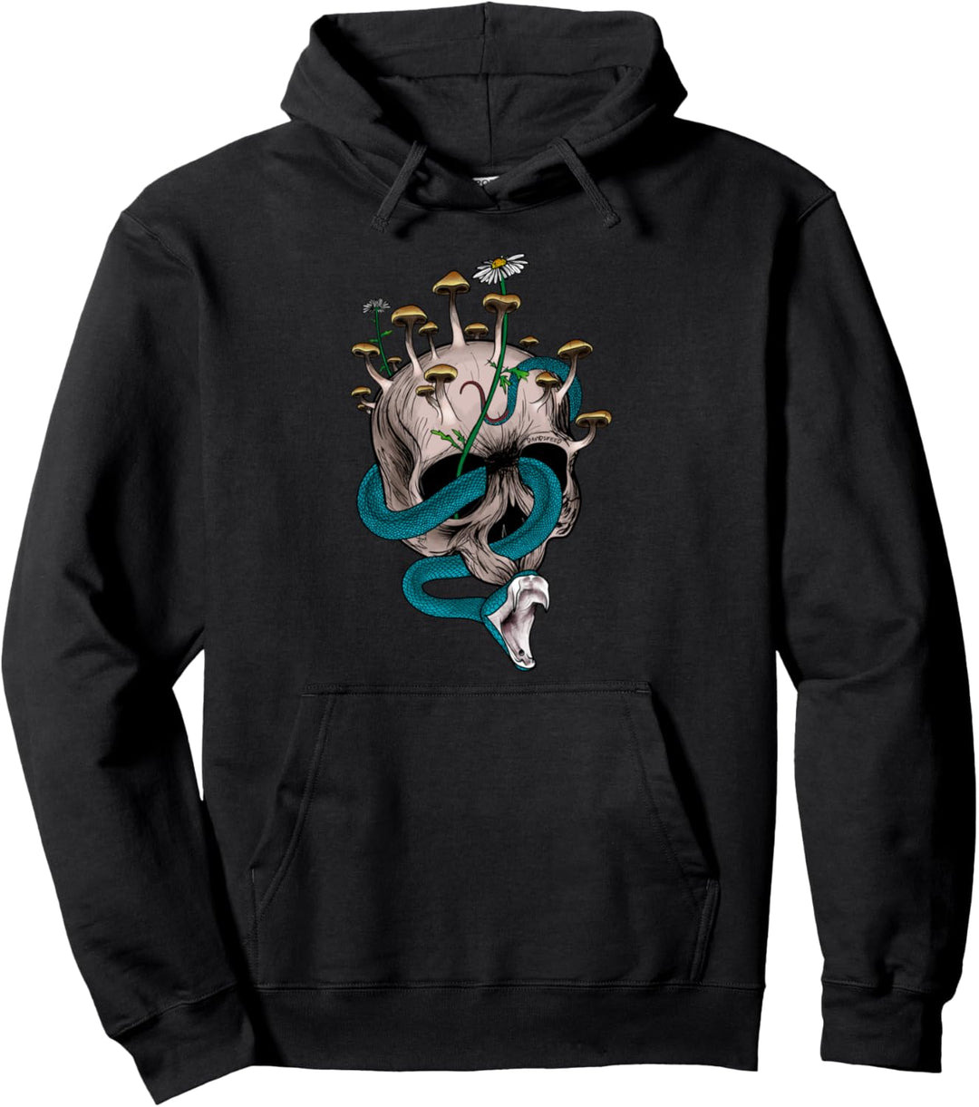 Schlange & Pilz & Schädel | Viper | Davidsfeed Pullover Hoodie