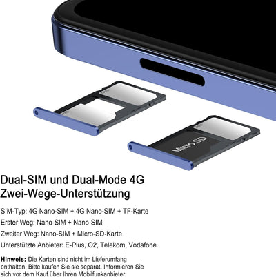 XGODY Handy Ohne Vertrag Mate 70, 12GB+128GB/1TB Erweiterung, 6,52'' HD+ Display, Android 14 Smartph