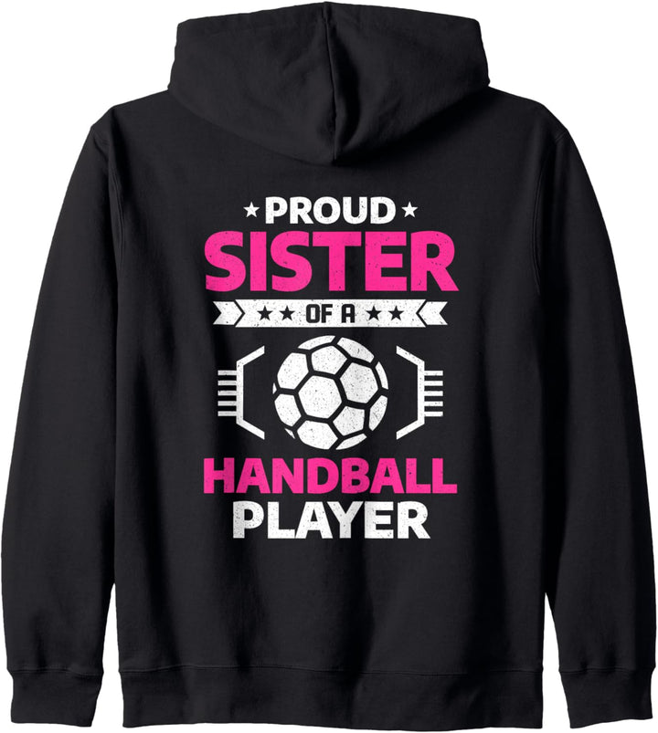 Stolze Schwester eines Handballspielers Funny Sports Family Kapuzenjacke