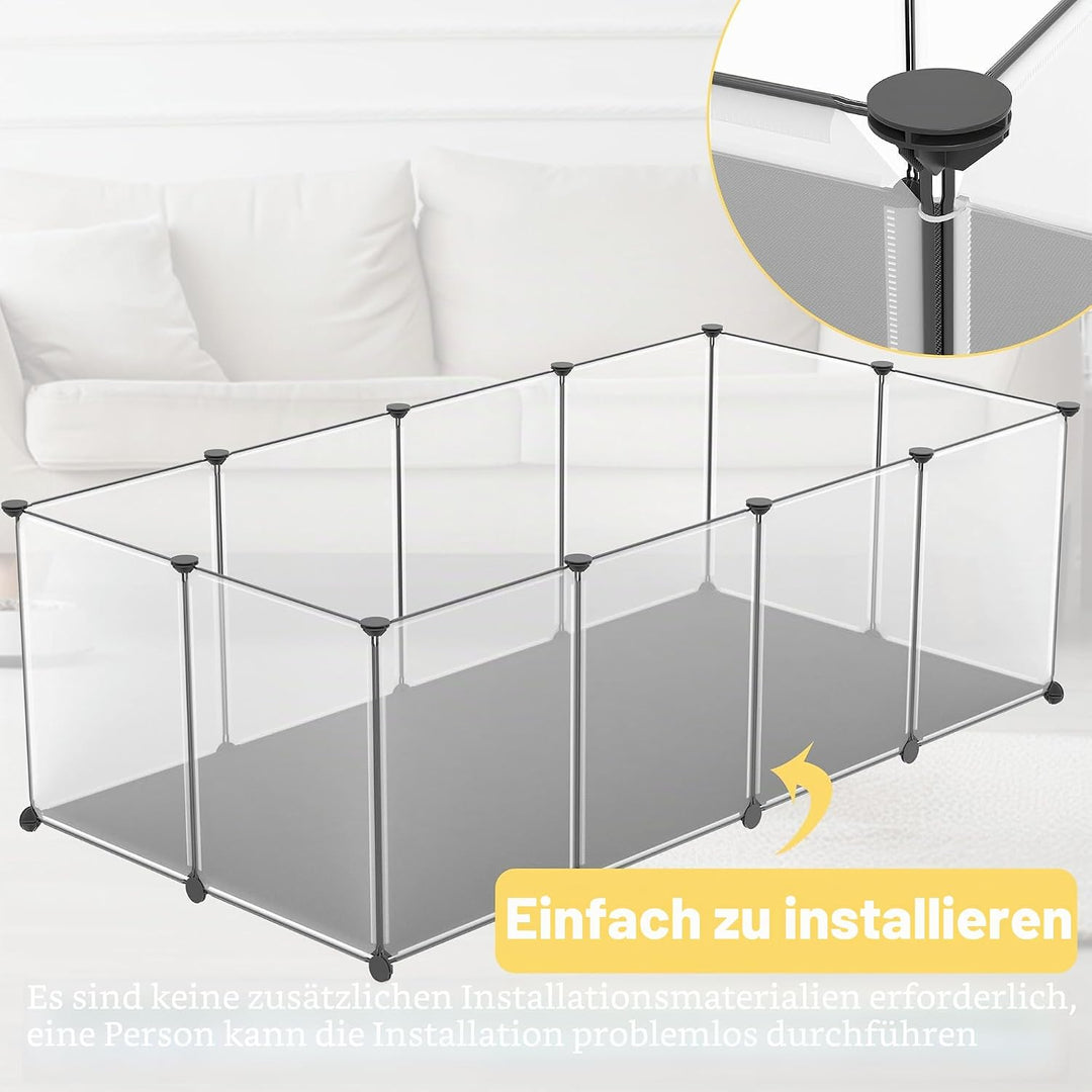 YRHome Freigehege Gittergehege für Kaninchen Hasen Meerschweinchen Gehege Freilauf Hamster Welpengeh