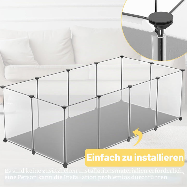 YRHome Freigehege Gittergehege für Kaninchen Hasen Meerschweinchen Gehege Freilauf Hamster Welpengeh