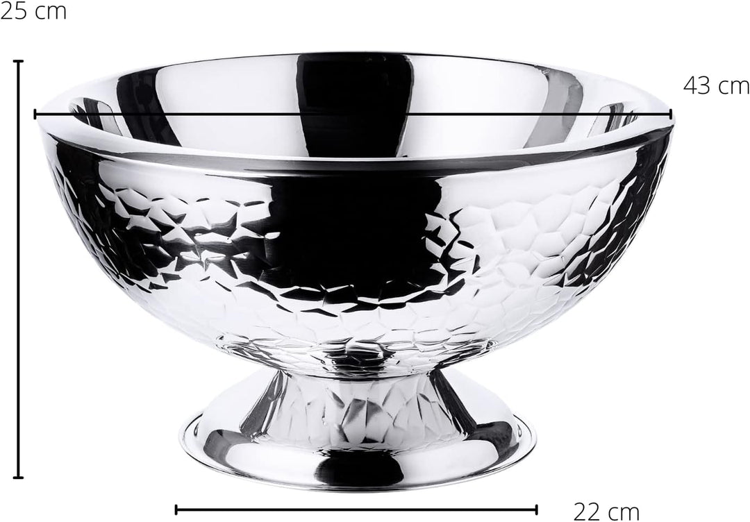 EDZARD Sektkühler Capri (Ø 43 cm, gross) aus Edelstahl - Flaschenkühler, Champagner Kühler - Getränk