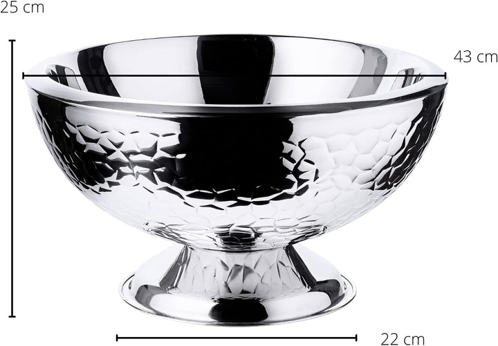 EDZARD Sektkühler Capri (Ø 43 cm, gross) aus Edelstahl - Flaschenkühler, Champagner Kühler - Getränk
