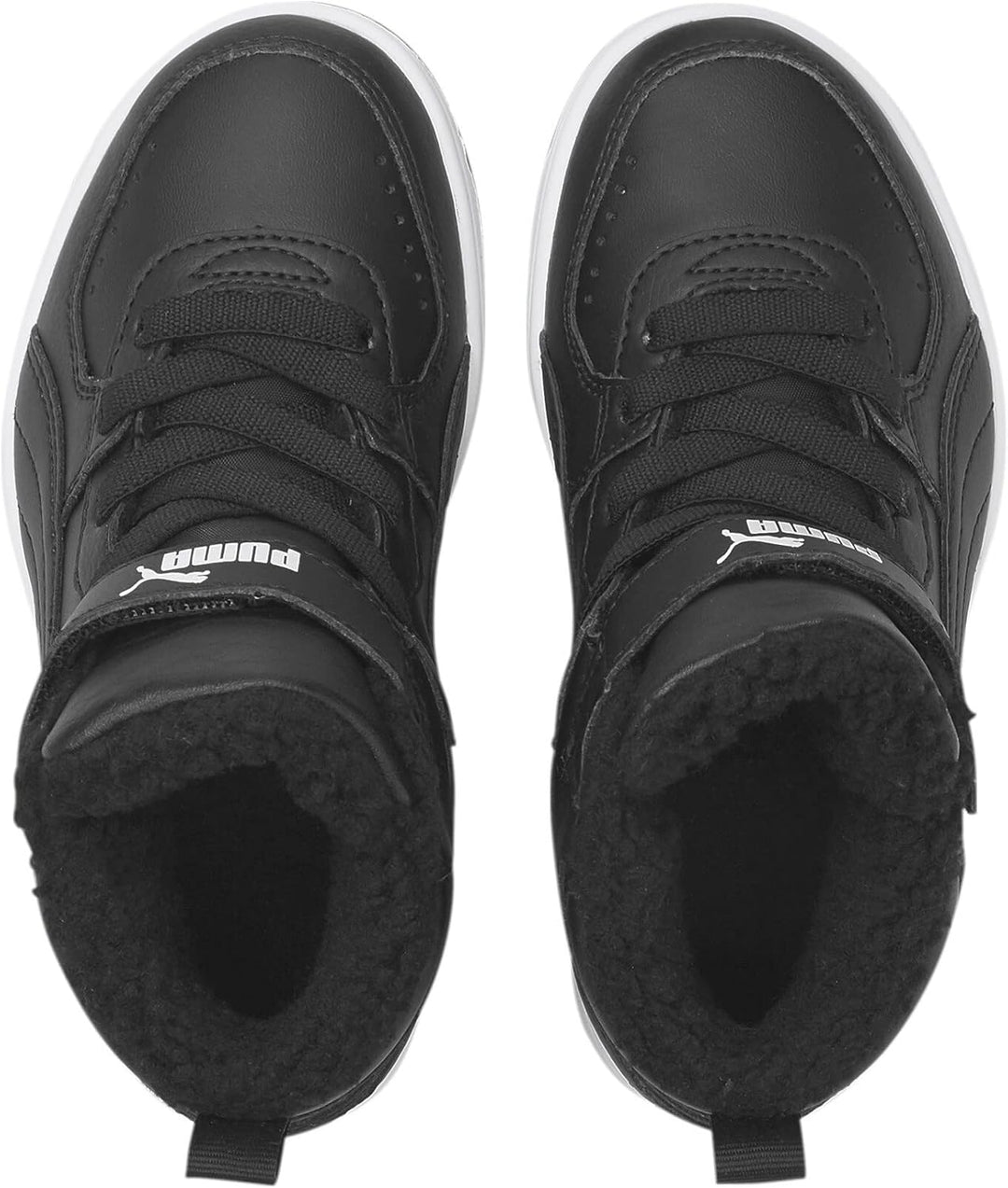 PUMA Mädchen Rebound Joy Fur Ps Sneaker, Puma Black Puma White