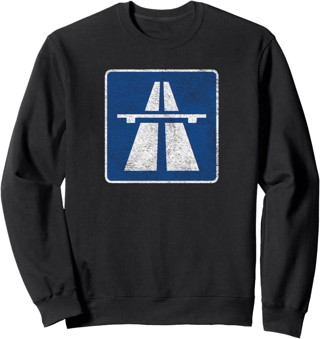 Deutschland AutoBAHN Schild BUNDESAUTOBAHN NO LIMITS Sweatshirt