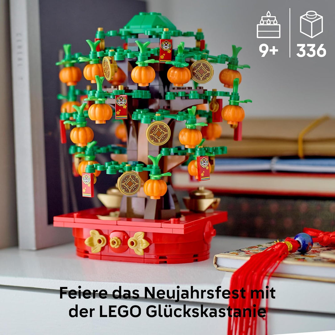 Lego Glückskastanie, Bauset für Kinder ab 9 Jahren, Mondneujahrsgeschenk für Jungen und Mädchen, Set
